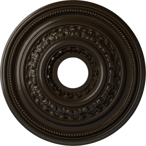 Ekena Millwork Orleans Ceiling Medallion (Fits Canopies up to 4 5/8"), 17 5/8"OD X 3 5/8"ID X 1 7/8"P, Stone Hearth CM17OLSHF - main